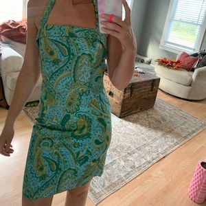 Halter dress paisley dress
